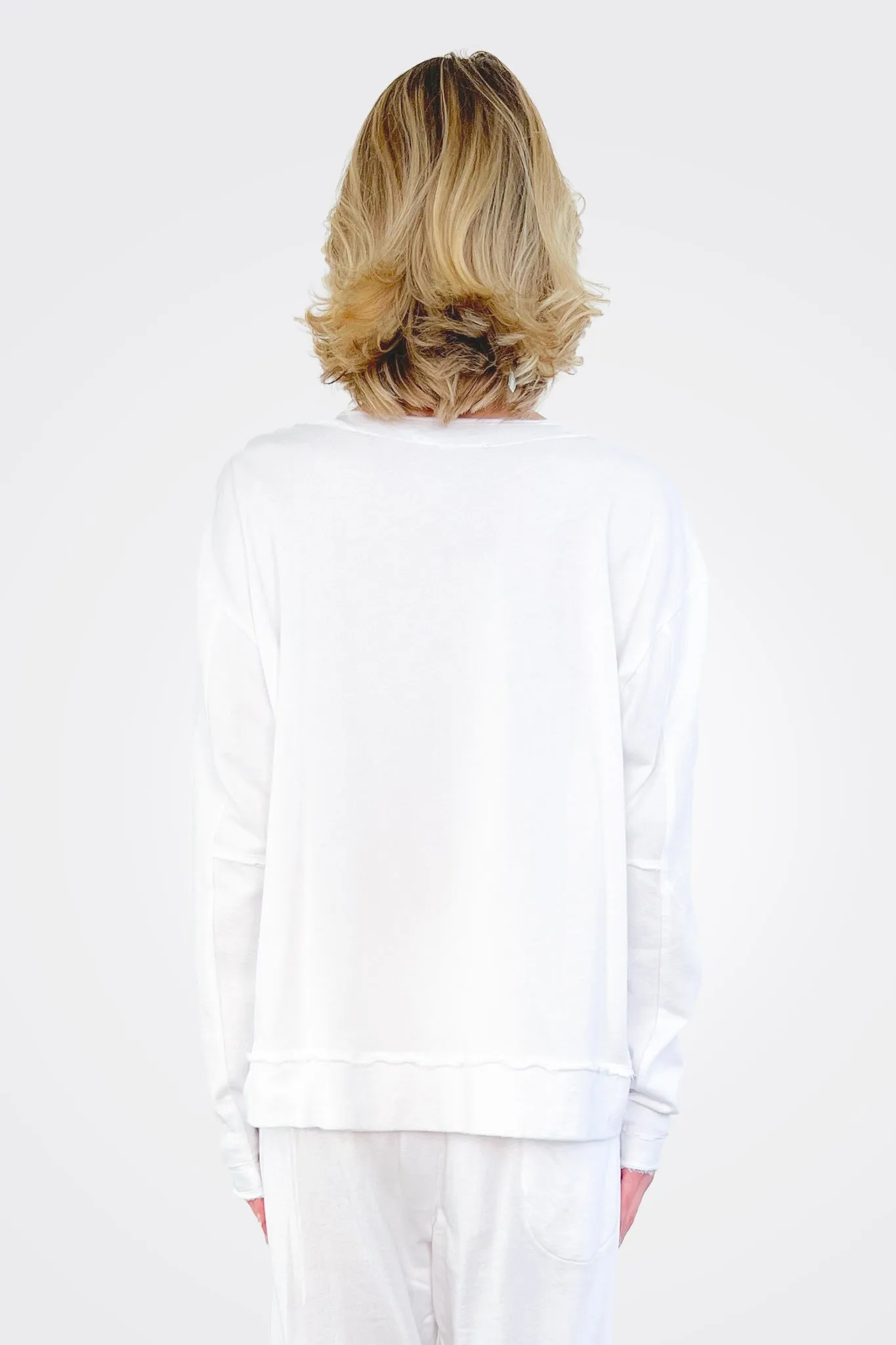 Light Sweat Cardigan - White