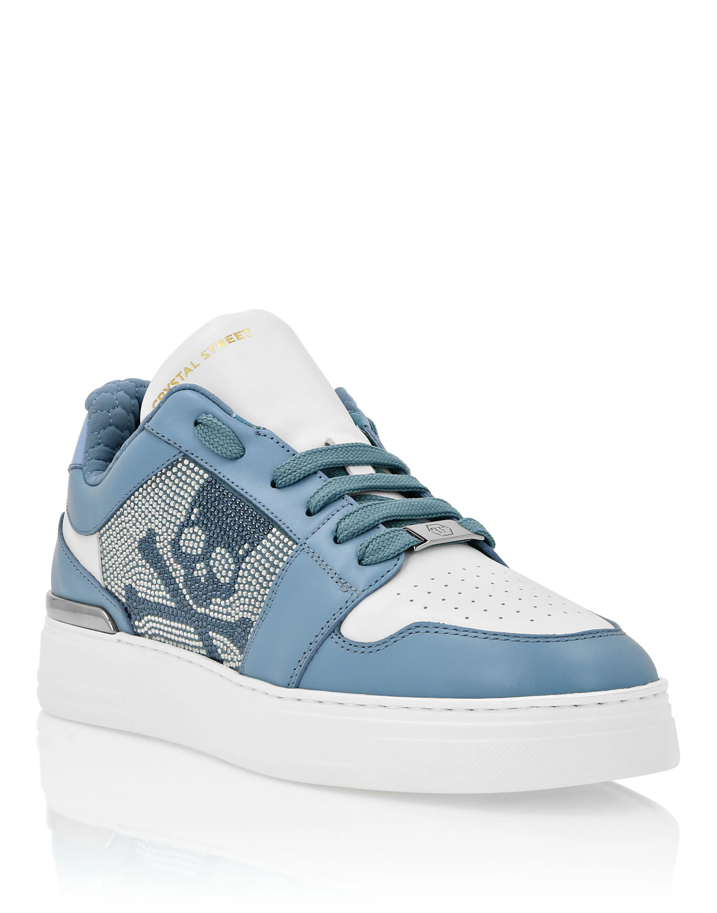 Lo-Top Crystal Leather Sneakers Skull&Bones