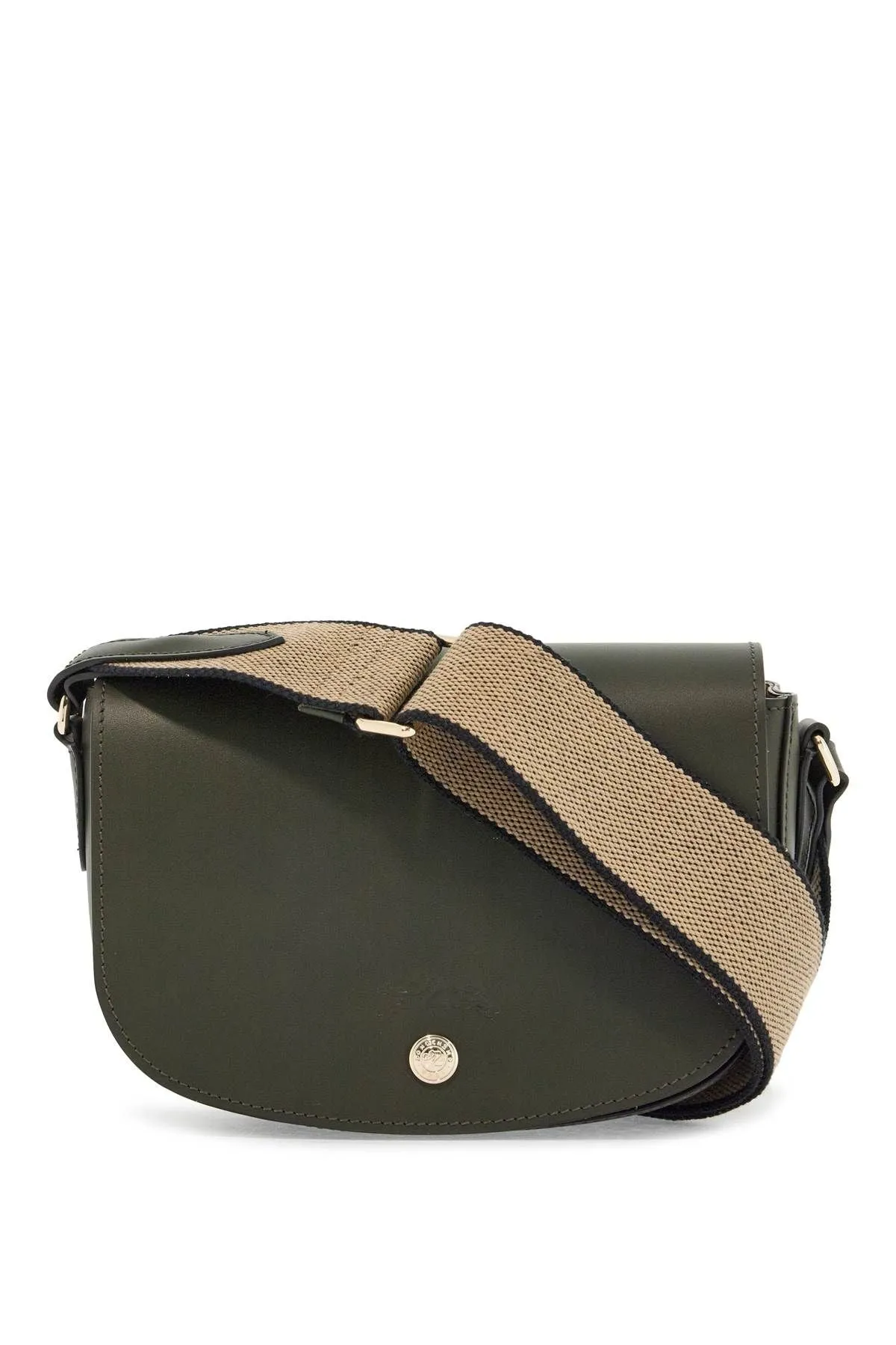 Longchamp Khaki Leather Crossbody Bag Epure With Adjustable Strap