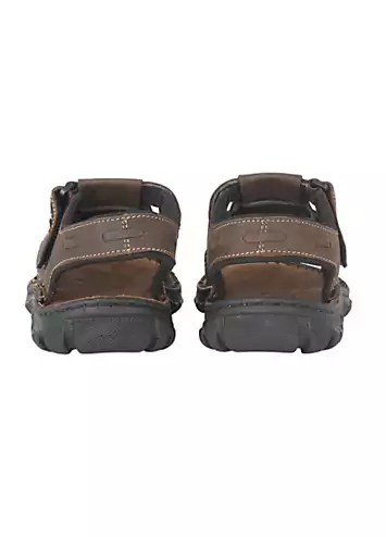 Lotus Mens Dylan Brown Leather Sandals | Grattan