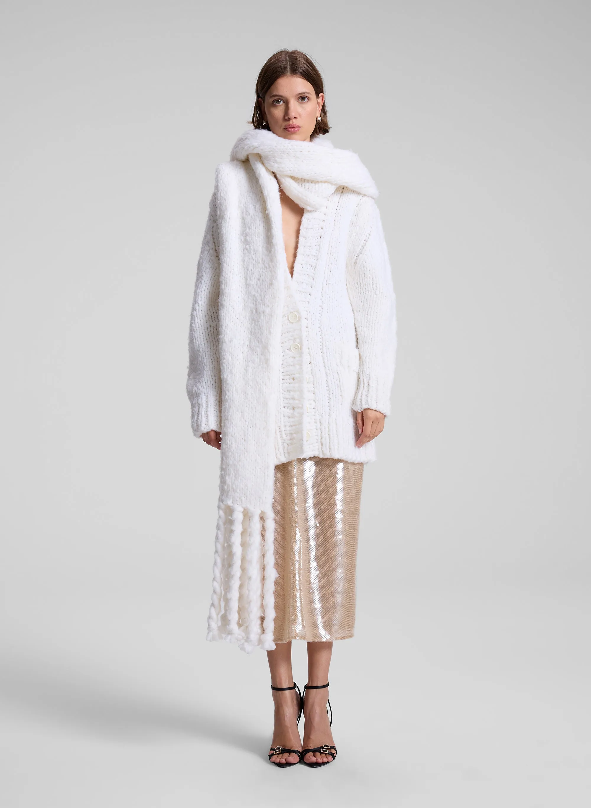 Lou Cashmere Silk Oversized Cardigan