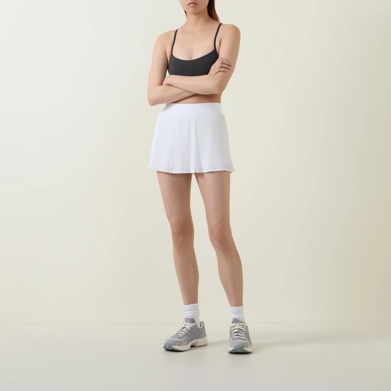 LULULEMON Varsity High-Rise Pleated Tennis Skirt - White