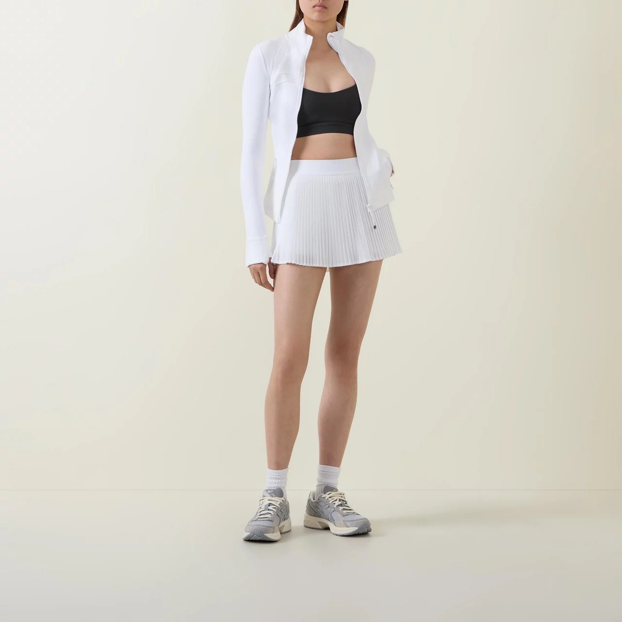 LULULEMON Varsity High-Rise Pleated Tennis Skirt - White