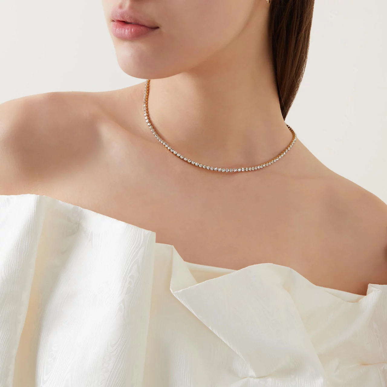 LYNOTT JEWELLERY Regina Tennis Necklace - GOLD