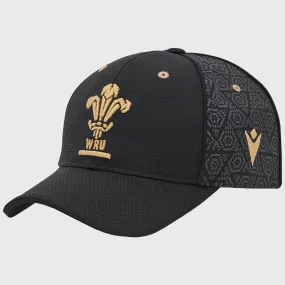 Macron Wales Rugby Baseball Cap Black