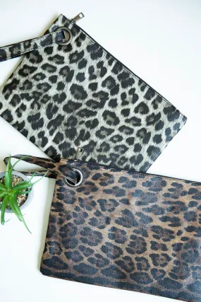 Madison Leopard Clutch