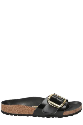 Madrid High Shine Leather Buckle-Fastened Sandals