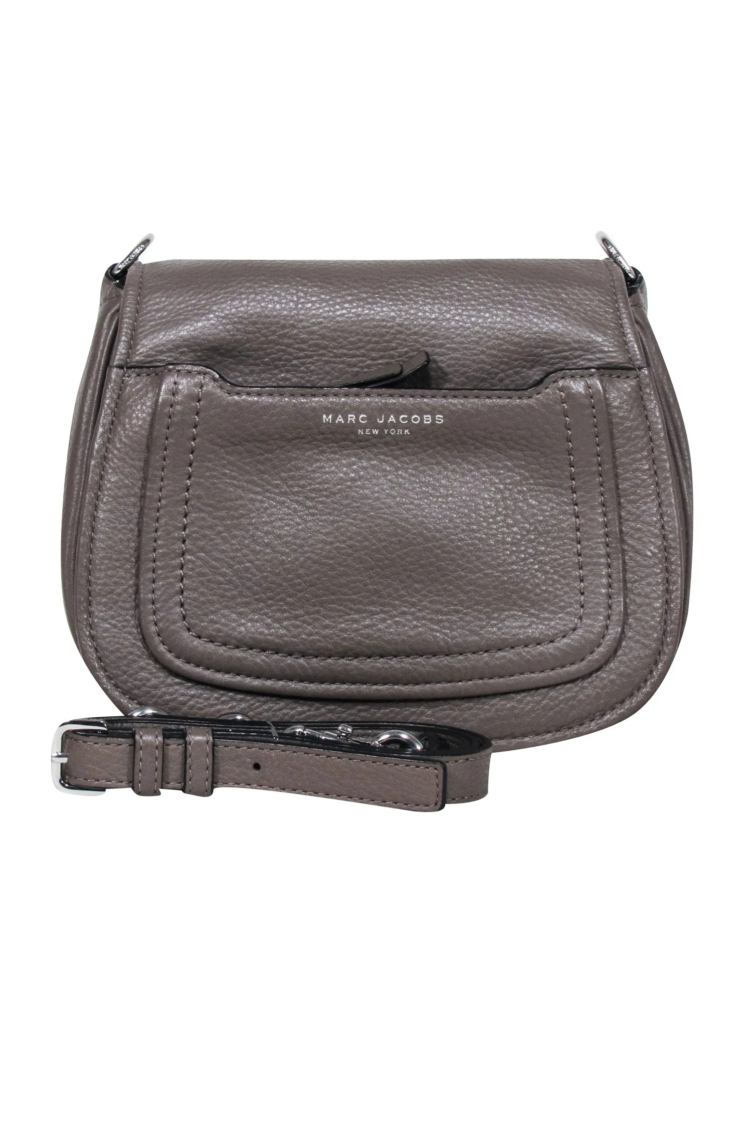 Marc Jacobs - Taupe Pebbled Leather Crossbody Bag