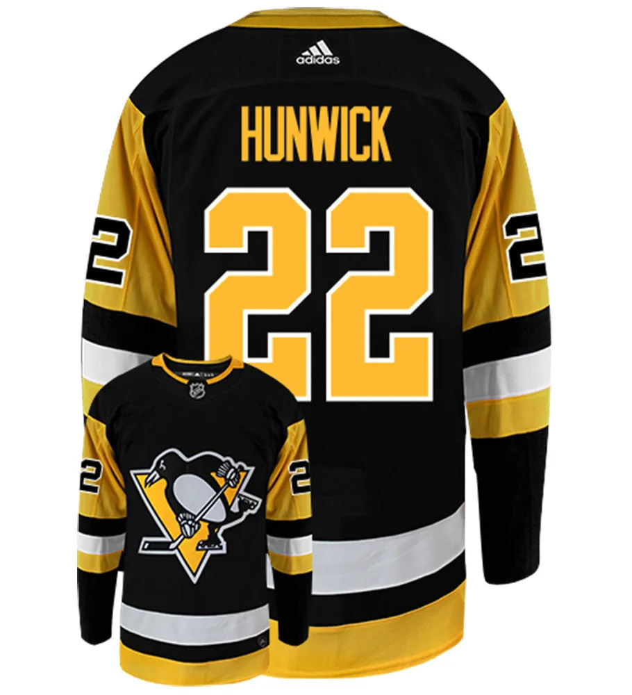 Matt Hunwick Pittsburgh Penguins Adidas Authentic Home NHL Hockey Jersey     