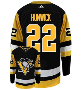 Matt Hunwick Pittsburgh Penguins Adidas Authentic Home NHL Hockey Jersey     