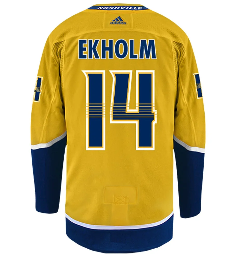 Mattias Ekholm Nashville Predators Adidas Authentic Home NHL Hockey Jersey     