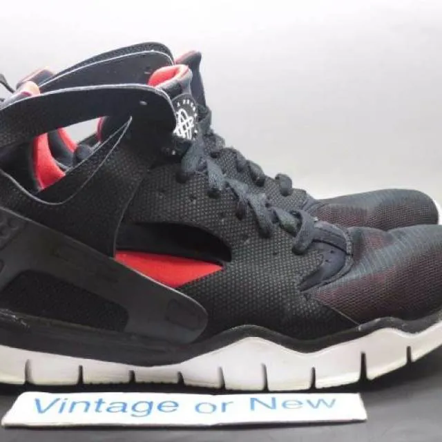 Men's nike huarache 2012 black sport red black basketball 488054-061 sz 11.5