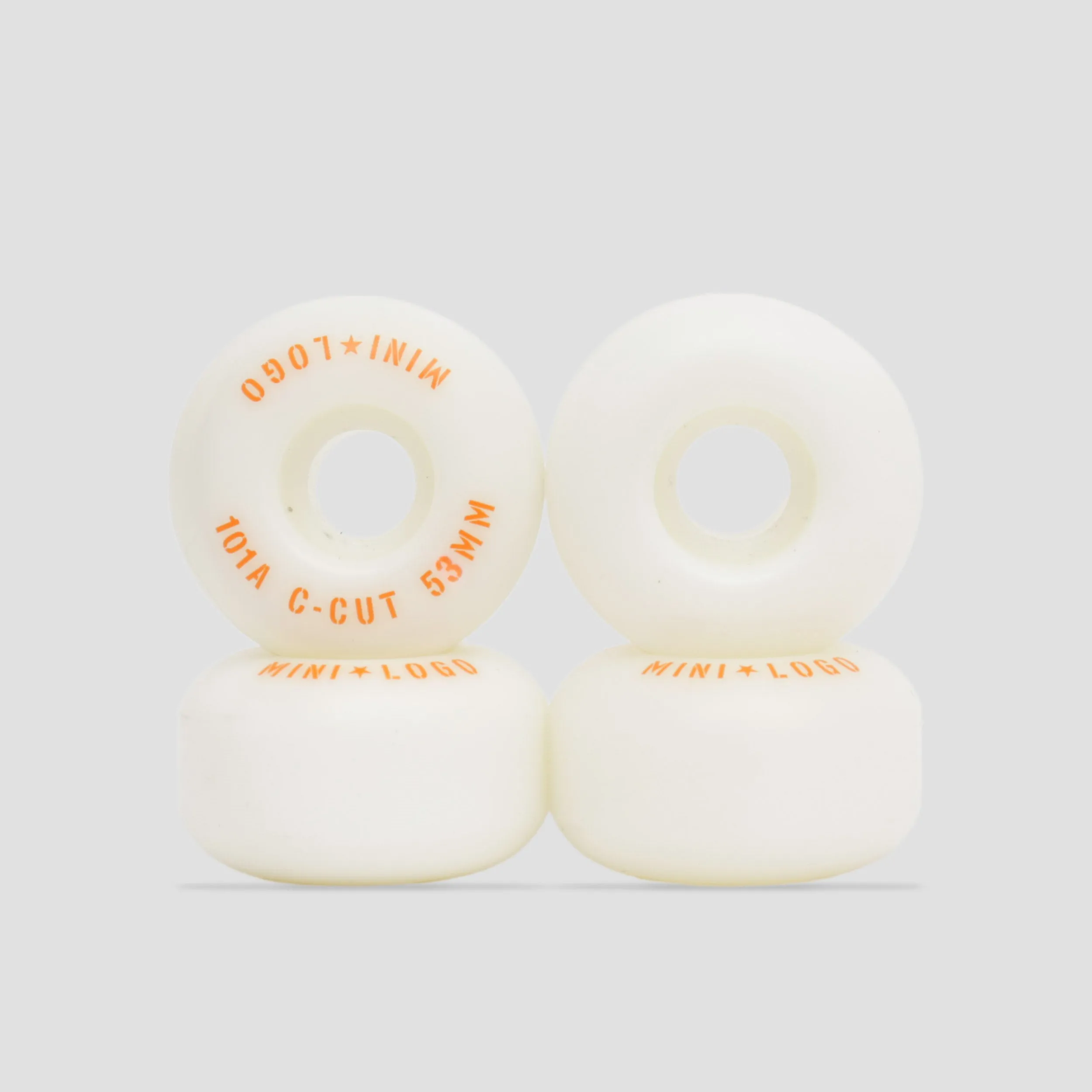 Mini Logo 53mm 101a C-Cut 2 Skateboard Wheels White