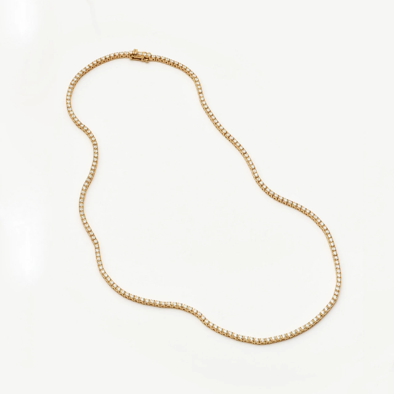 MISSOMA Solid Gold Diamond Fine Tennis Necklace - 14K Solid Gold