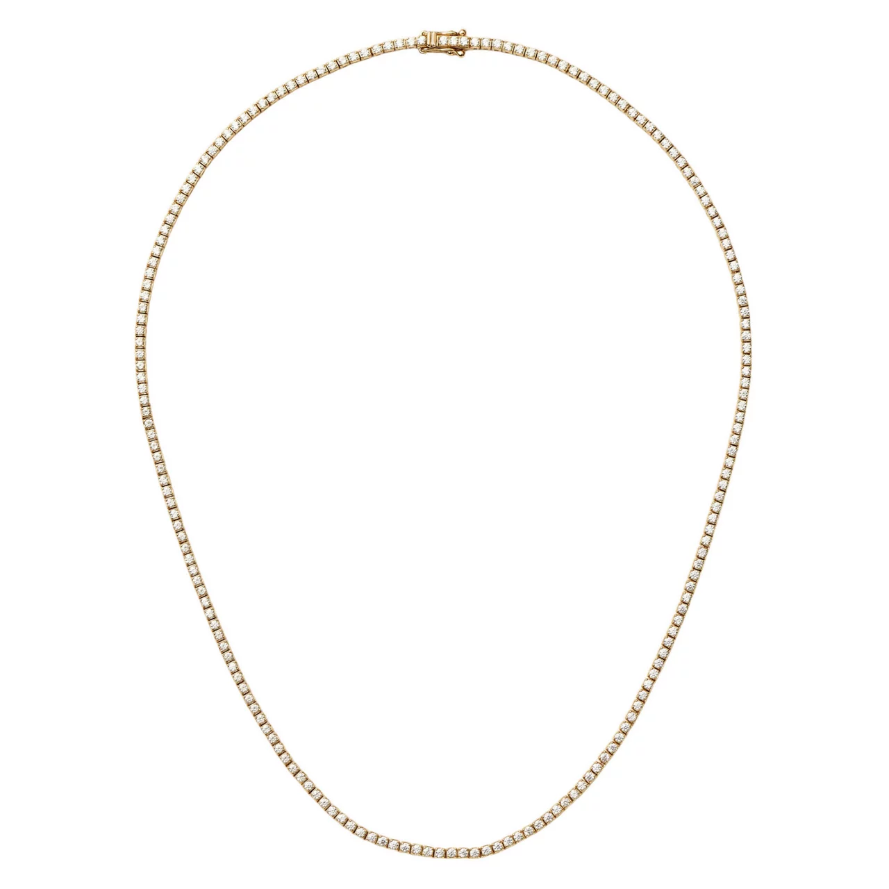 MISSOMA Solid Gold Diamond Fine Tennis Necklace - 14K Solid Gold