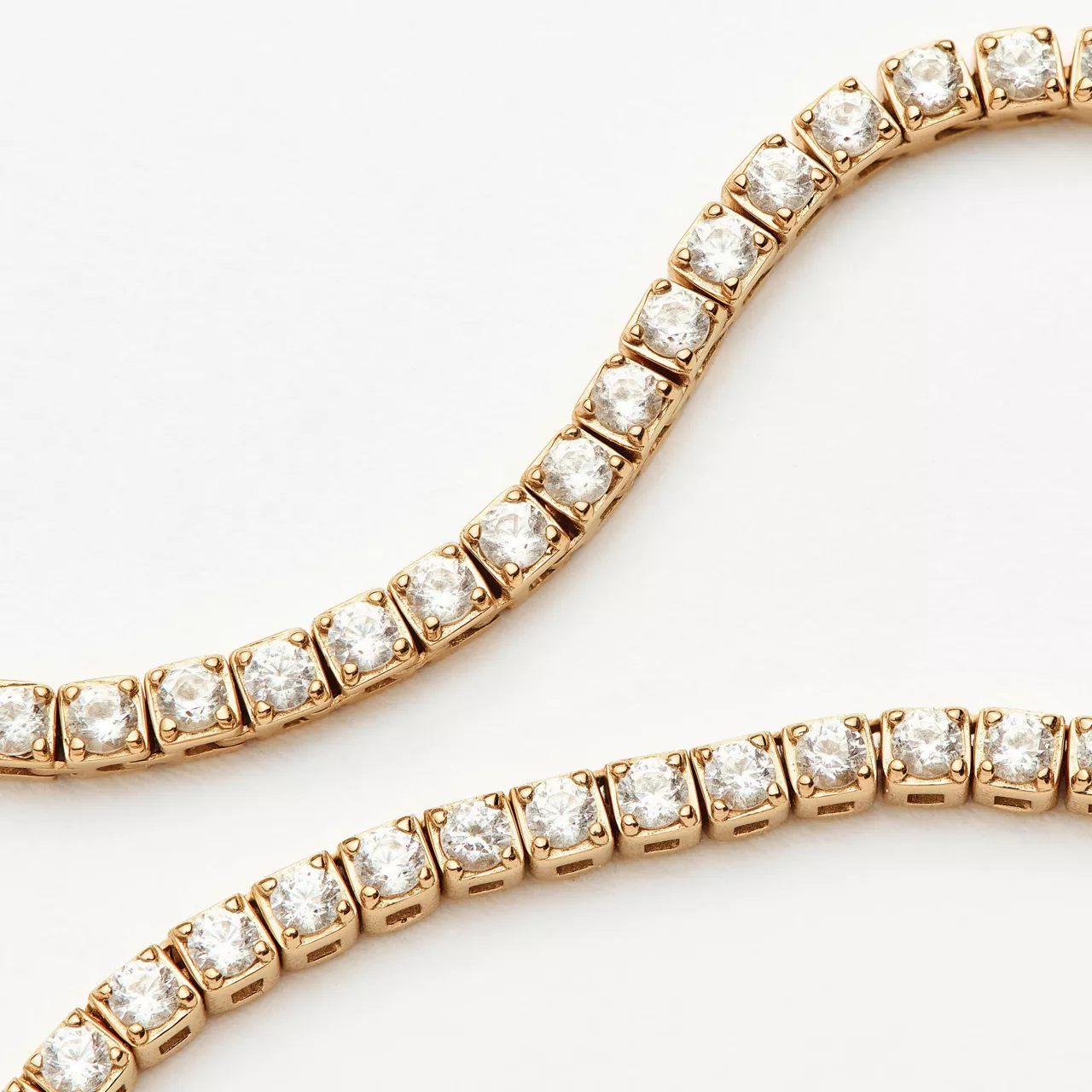 MISSOMA Solid Gold Diamond Fine Tennis Necklace - 14K Solid Gold