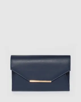 Navy Blue Brianna Clutch Bag