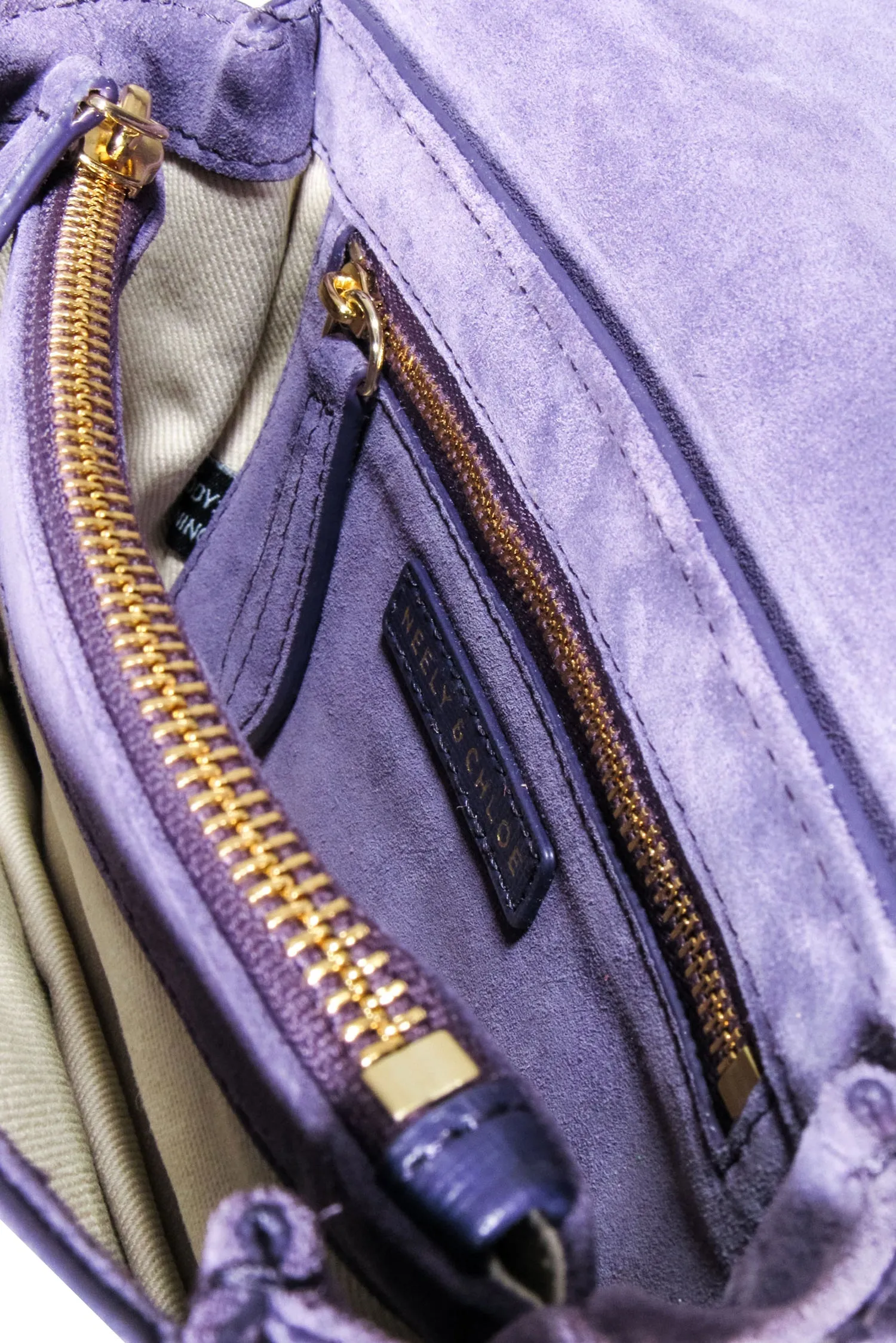 Neely & Chloe - Lavender Suede Crossbody Bag