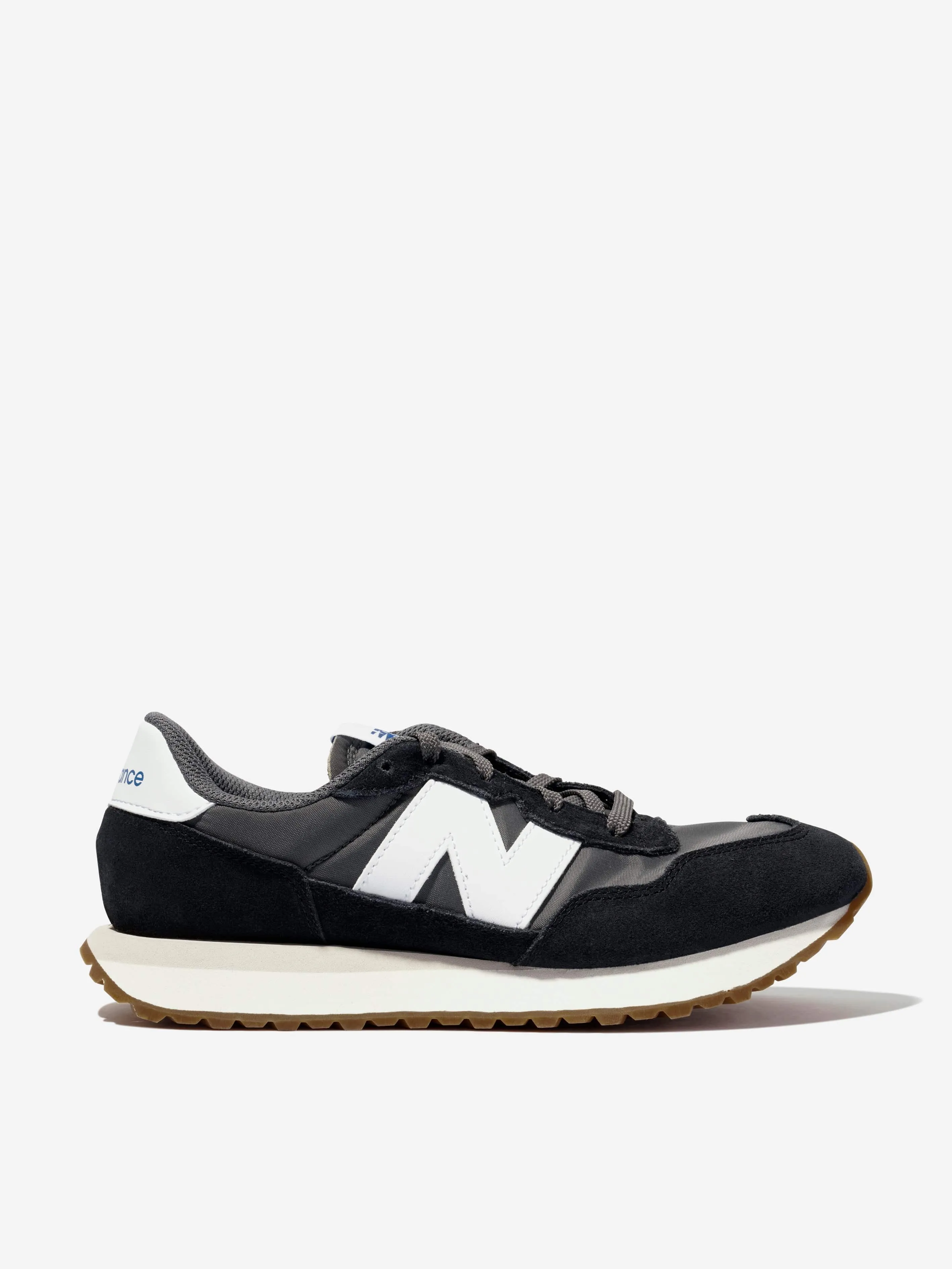 New Balance - Kids 237 Lace Up Logo Trainers in Black | Childsplay Clothing