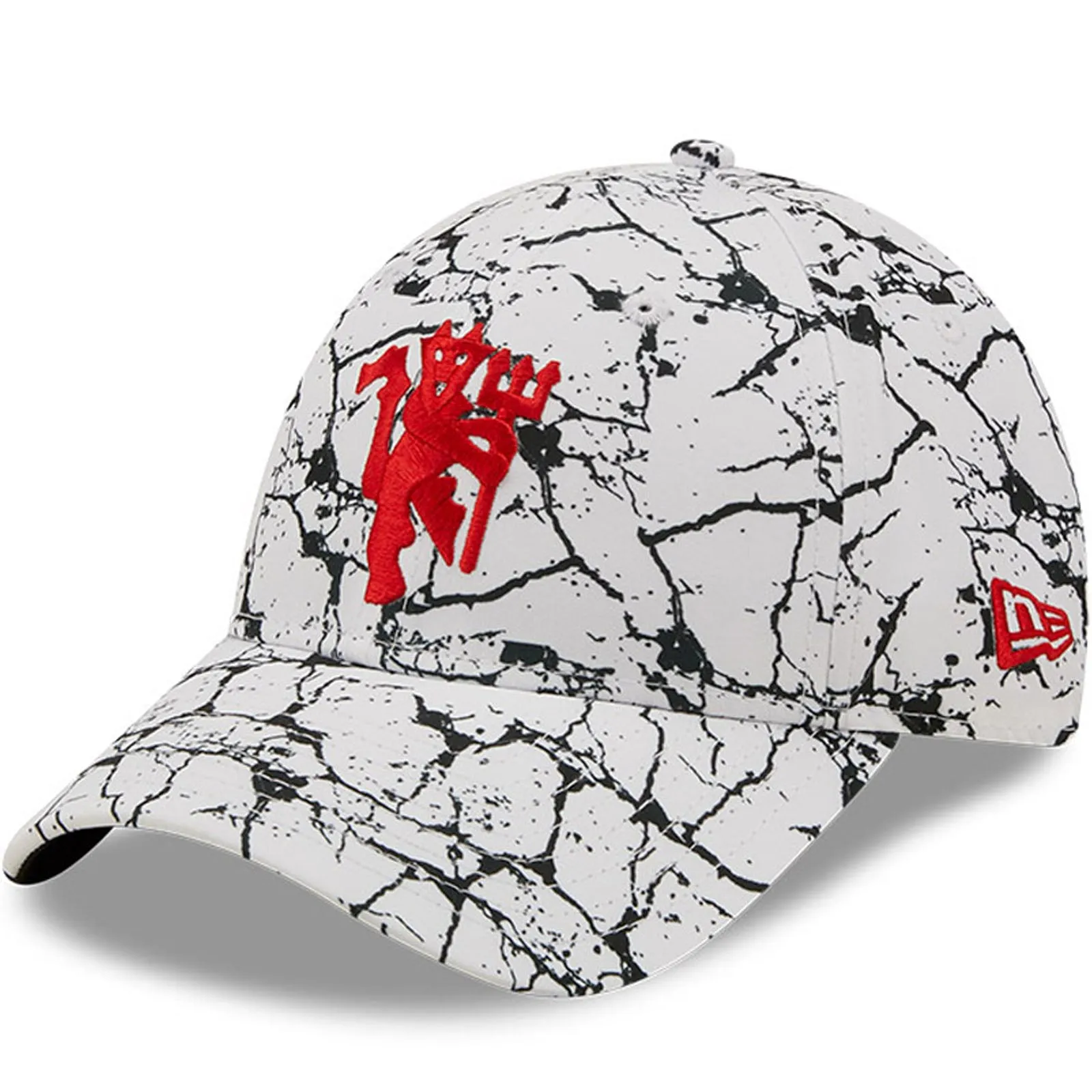 New Era Manchester United Football 9FORTY Marbled Baseball Cap White