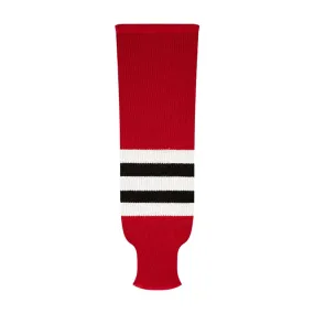 NHL Pattern 9800 Knit Hockey Socks: Chicago Blackhawks Red