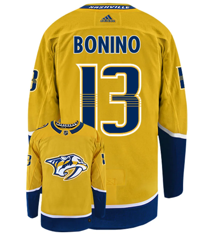 Nick Bonino Nashville Predators Adidas Authentic Home NHL Hockey Jersey     