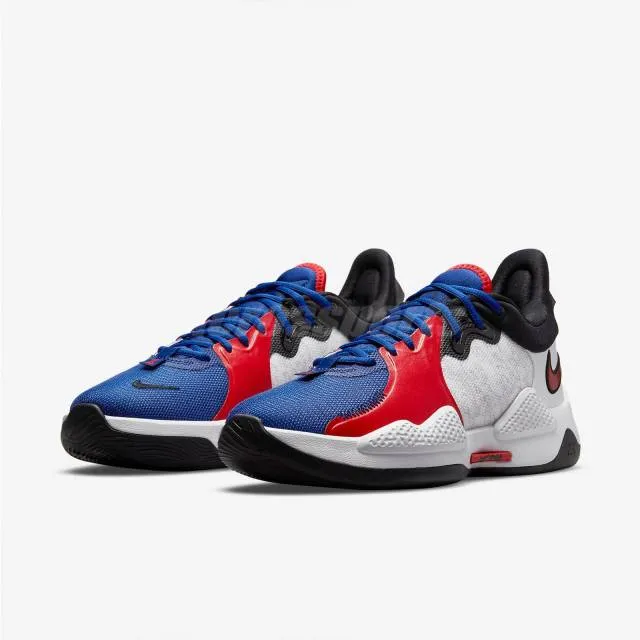 Nike pg 5 ep v paul george white university red blue men basketball cw3146-101