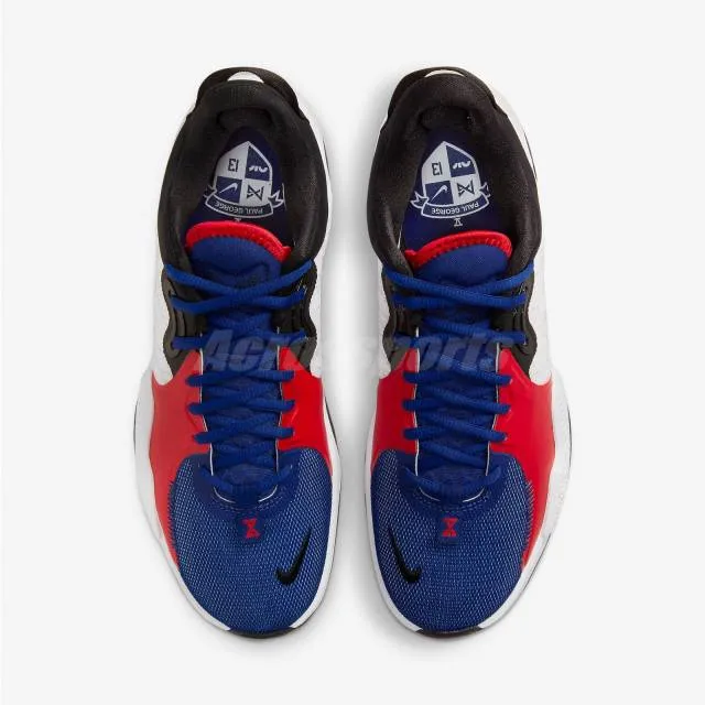 Nike pg 5 ep v paul george white university red blue men basketball cw3146-101