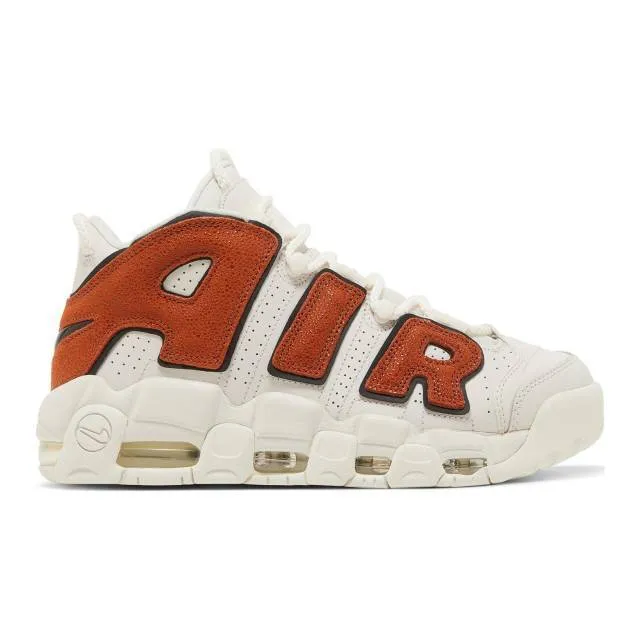 Nike women's air more uptempo (basketball leather/ phantom/ black/ orange trance/ sail/ dark russet)