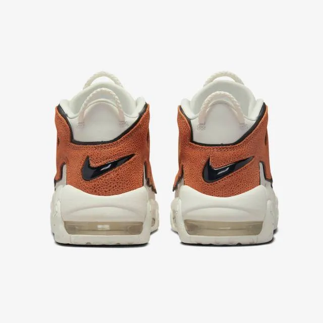 Nike women's air more uptempo (basketball leather/ phantom/ black/ orange trance/ sail/ dark russet)