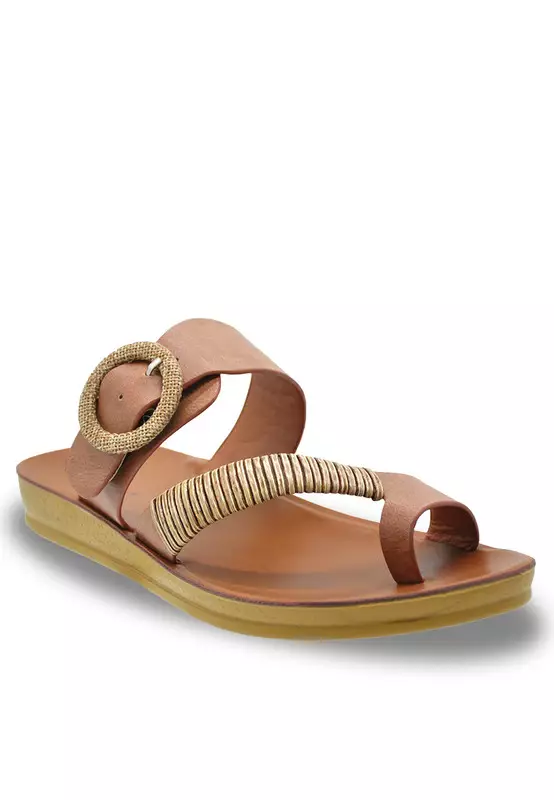 NOVENI Noveni Faux Leather Strap Casual Sandals