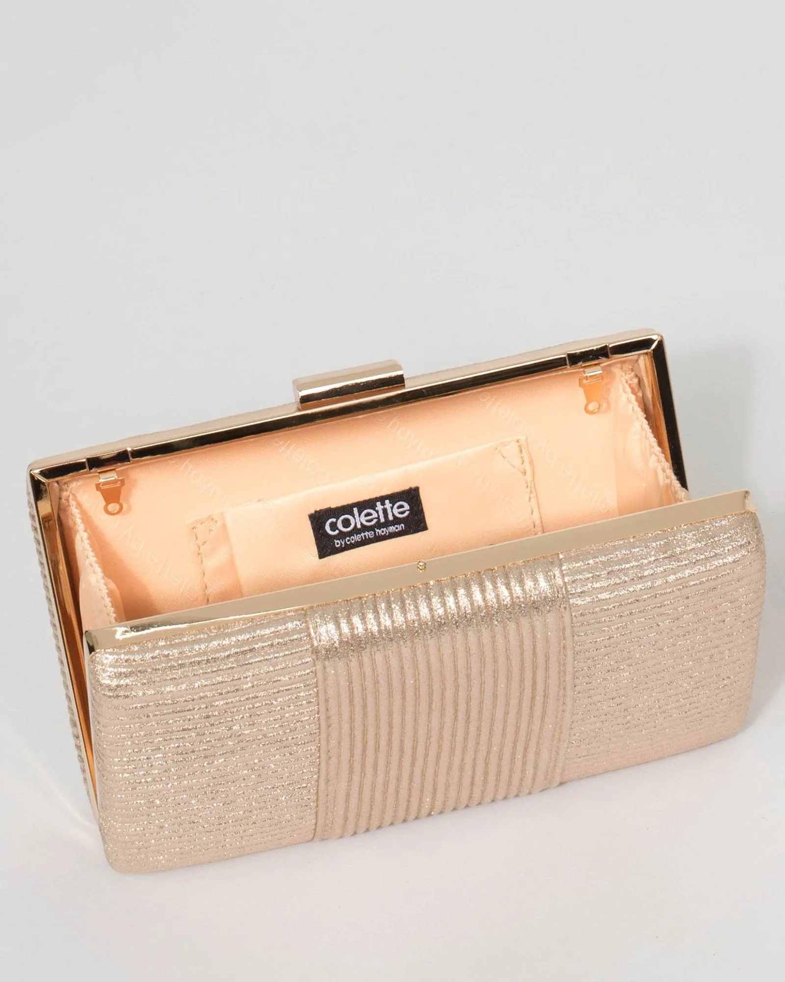 Nude Breona Hardcase Clutch Bag