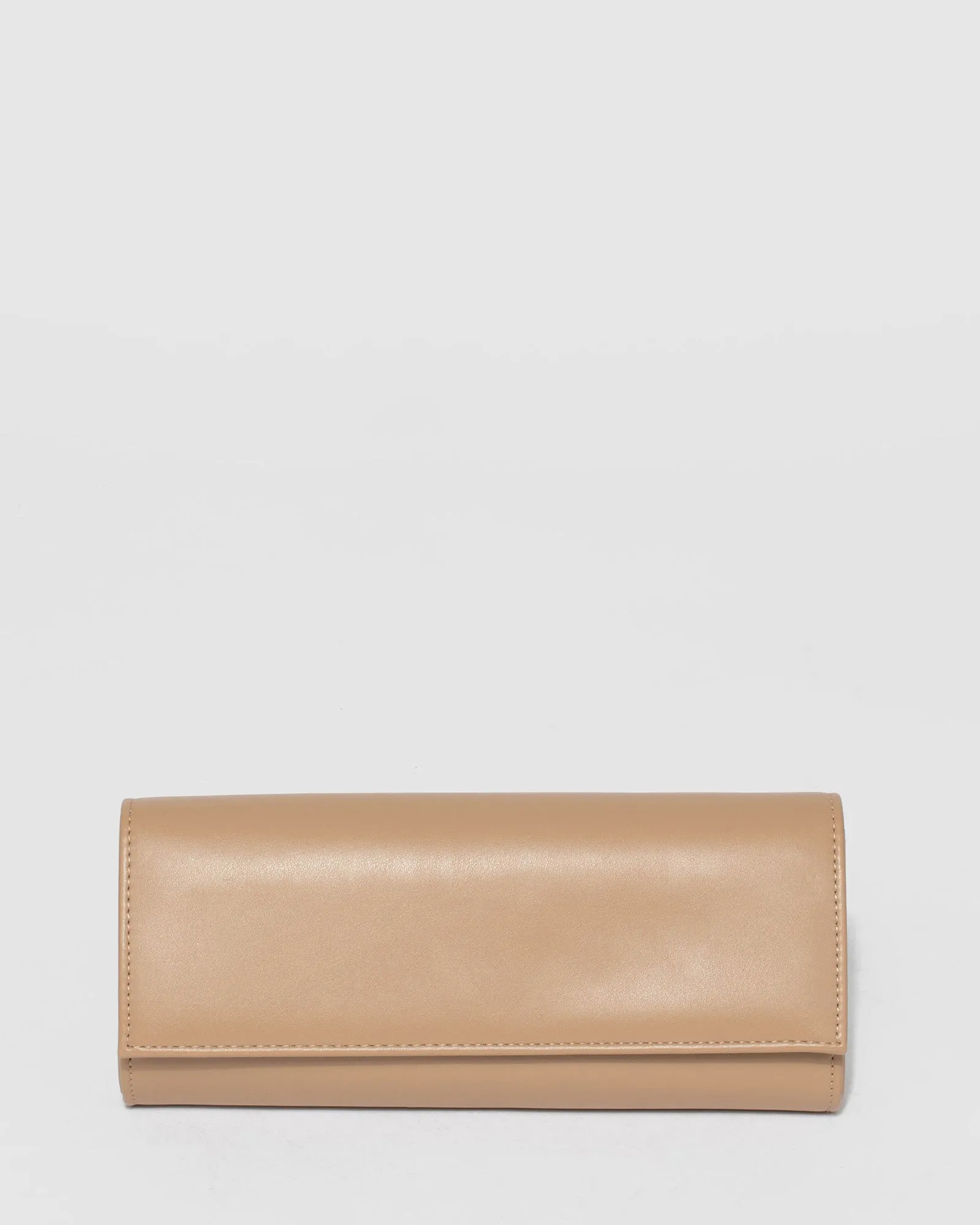 Nude Nolene Fold Over Clutch Bag