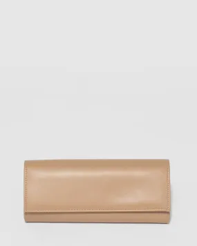 Nude Nolene Fold Over Clutch Bag