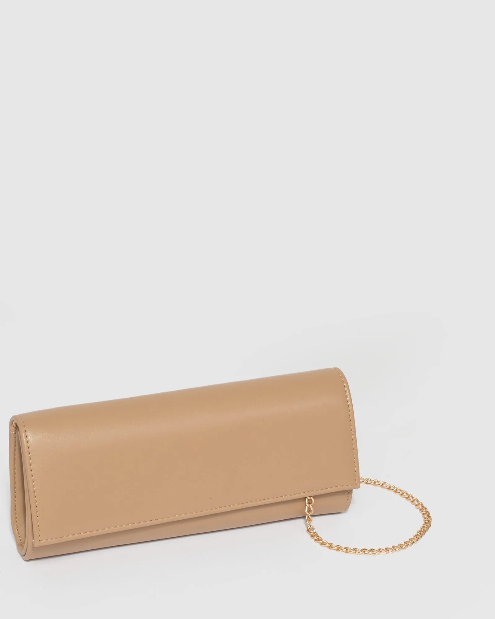 Nude Nolene Fold Over Clutch Bag