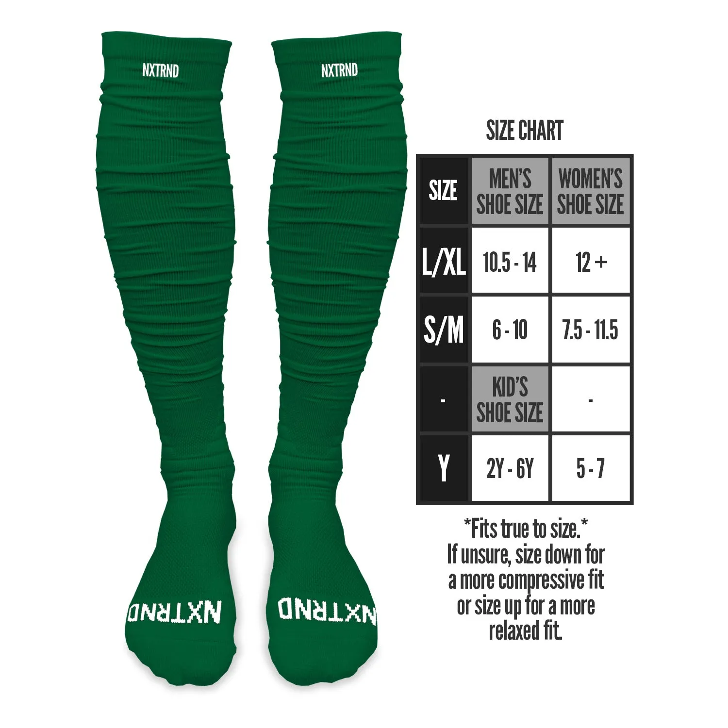 NXTRND XTD Scrunch Football Socks Green