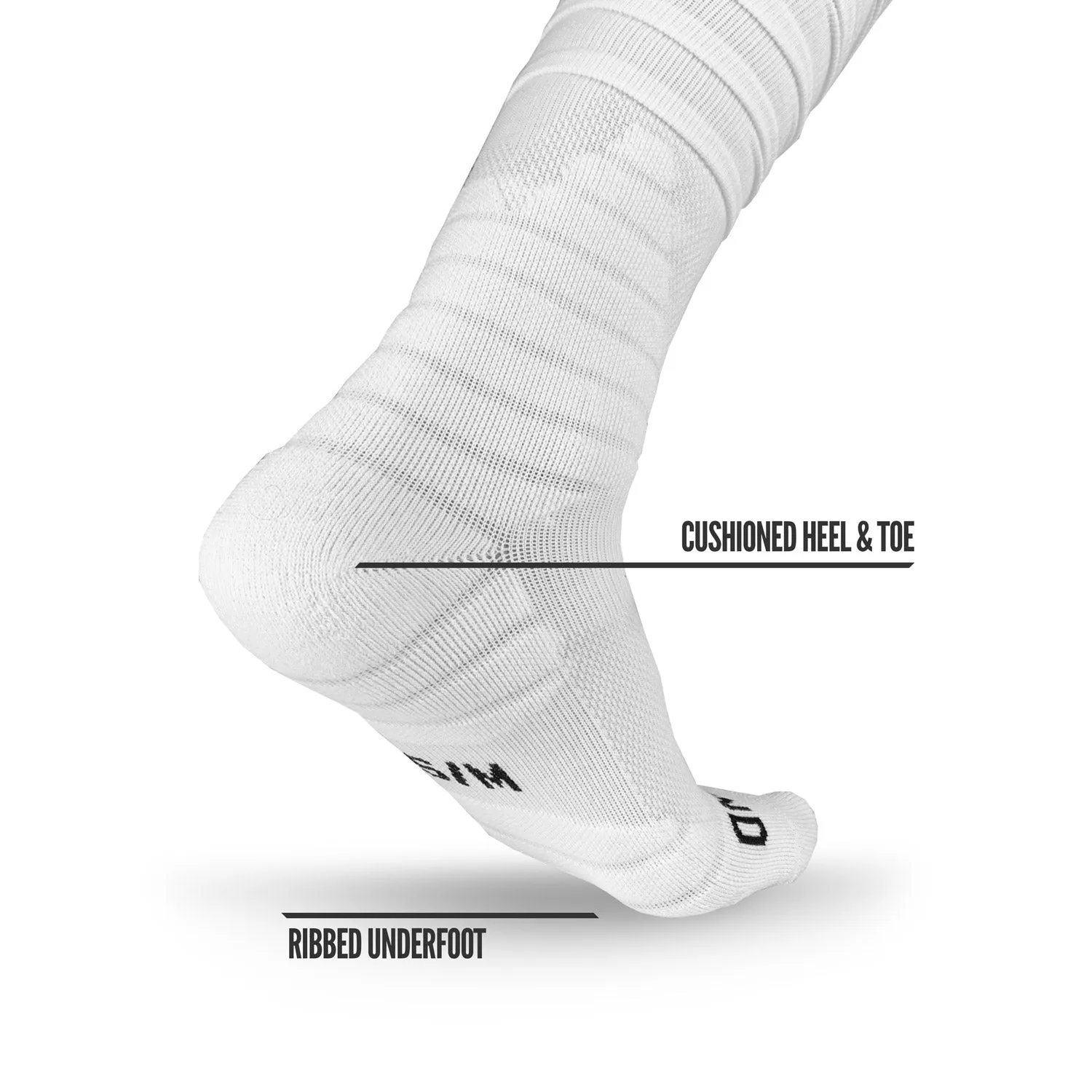 NXTRND XTD Scrunch Football Socks White