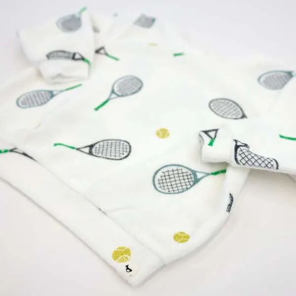 oh baby! Tennis Print Boxy, Snow