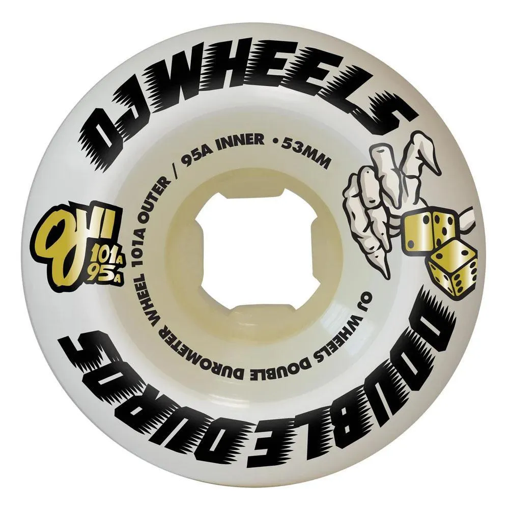 OJ Double Duro Skateboard wheels Double Duro 101a/95a White 53mm