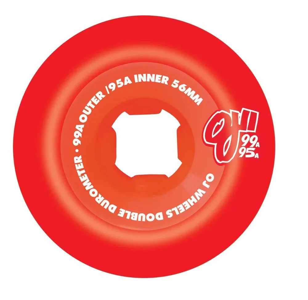 OJ Double Duro Skateboard wheels Double Duro 99a/95a Red 56mm