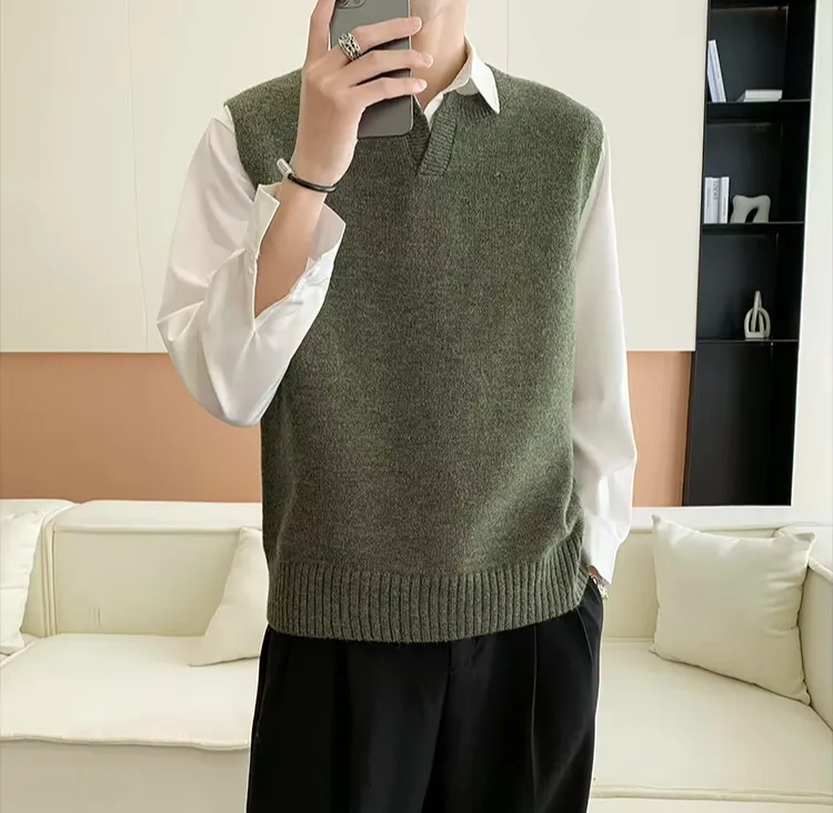 Open Neck Sweater Vest