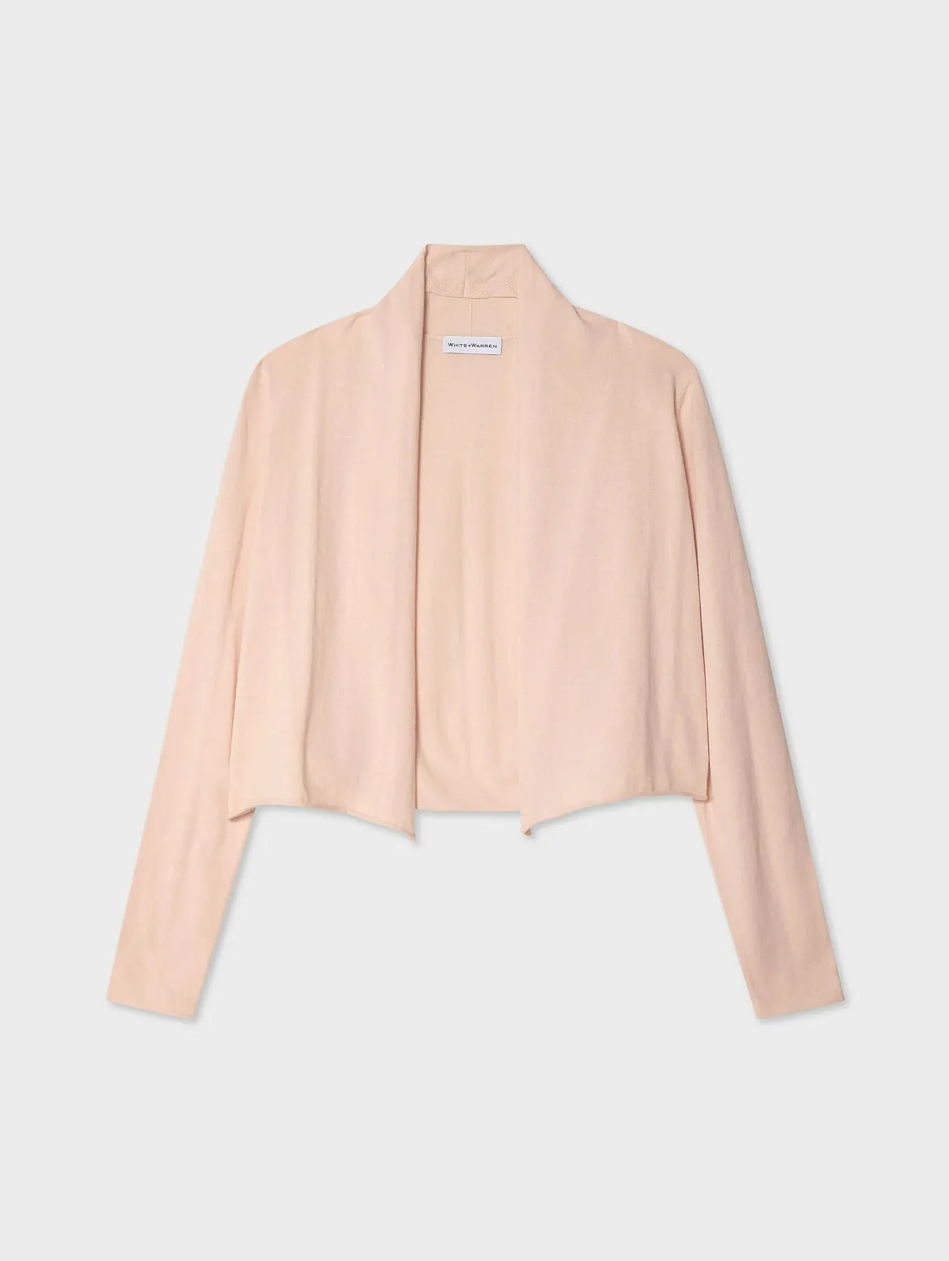 Organic Cotton Cropped Trapeze Cardigan - Desert Pink