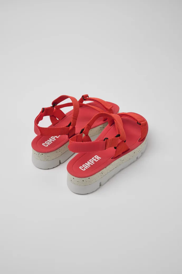 Oruga Up Red recycled PET sandals for women