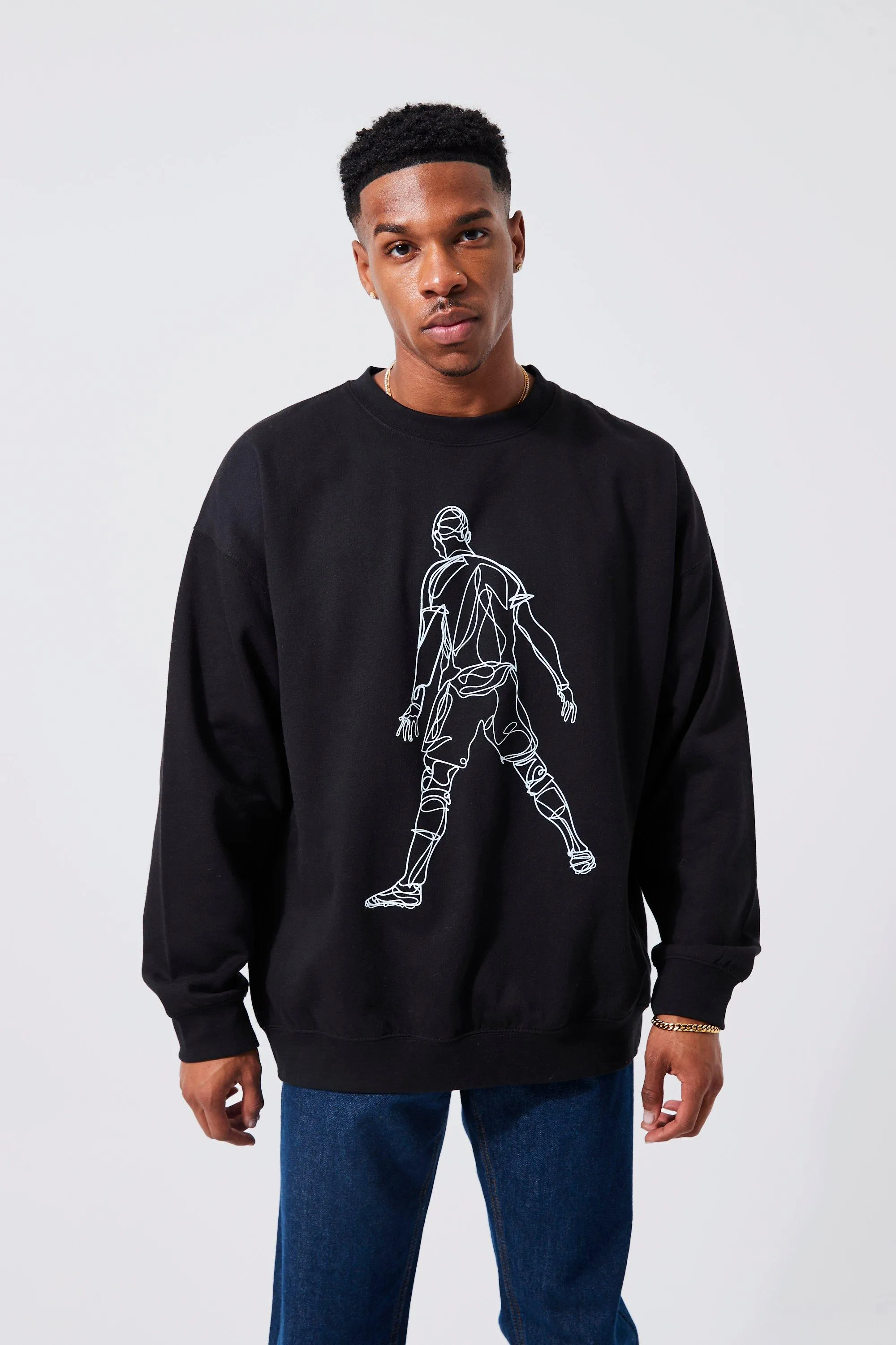 Oversized Football Celebration Sweatshirt