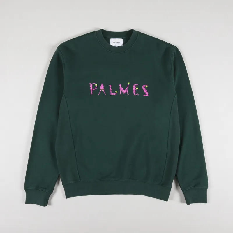 Palmes Tennis Society Letters Crew Neck Green