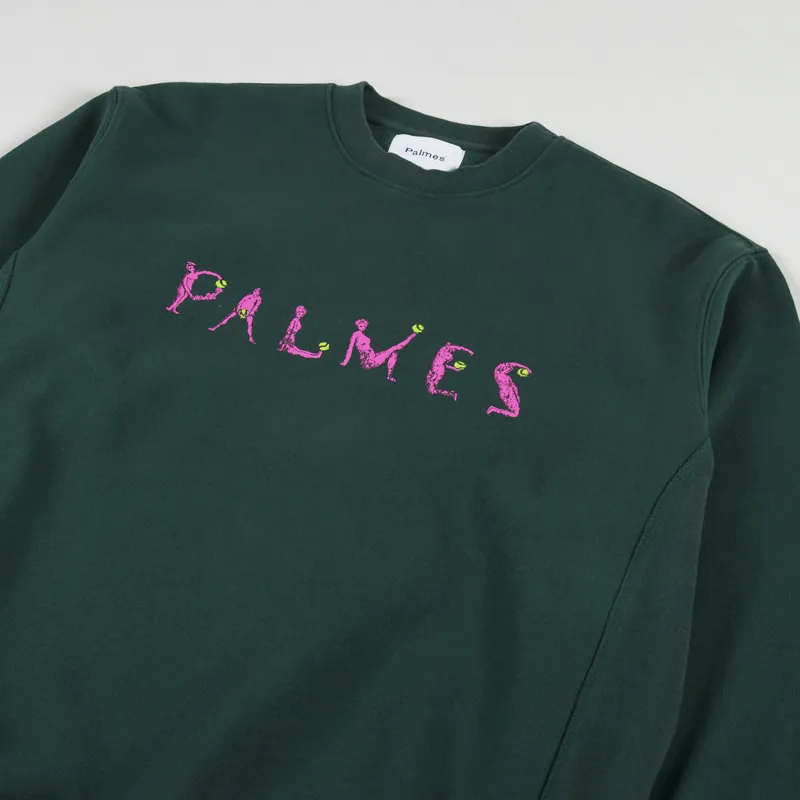 Palmes Tennis Society Letters Crew Neck Green