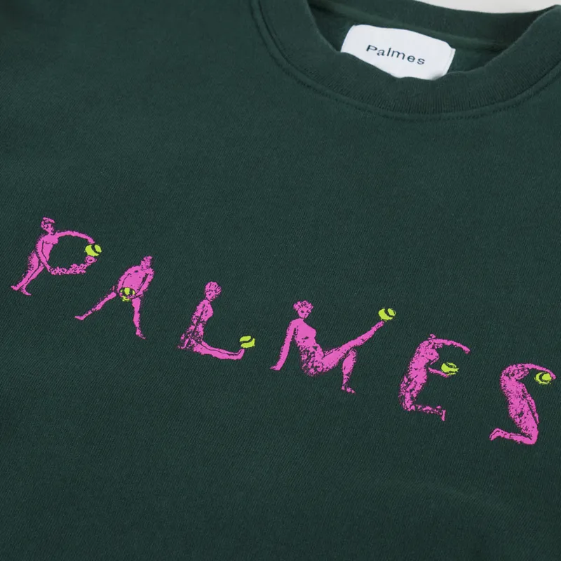 Palmes Tennis Society Letters Crew Neck Green