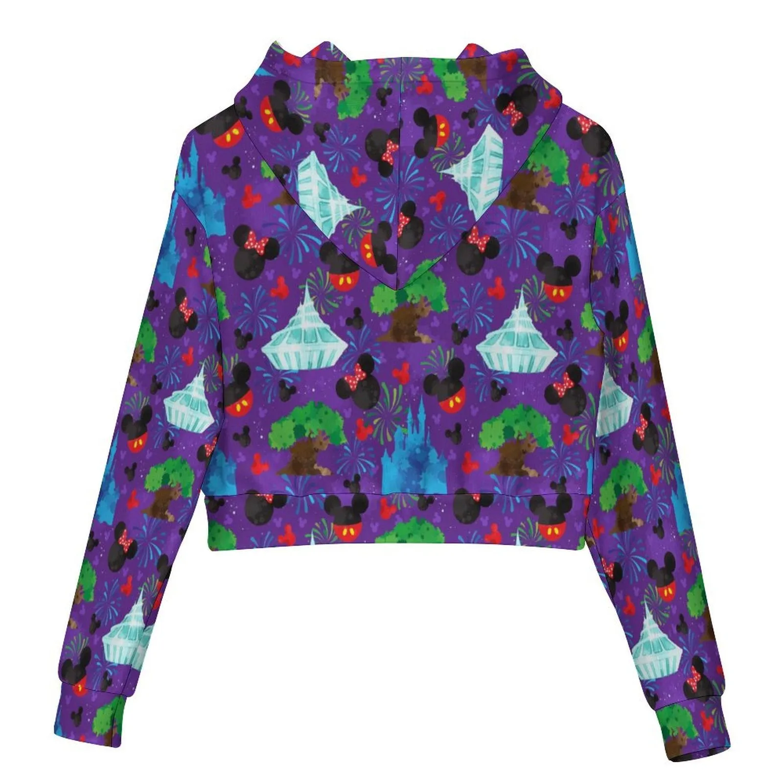 Park Hopper Fireworks Women's Cropped Hoodie