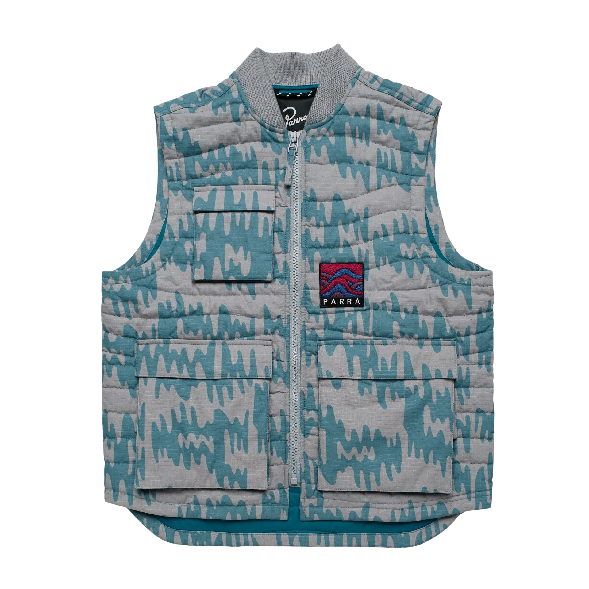 Parra Tremor Pattern Vest 'Alloy Grey'