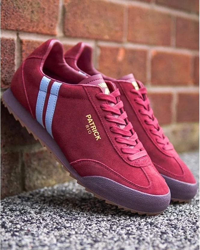 Patrick Rio Trainers Claret/Sky